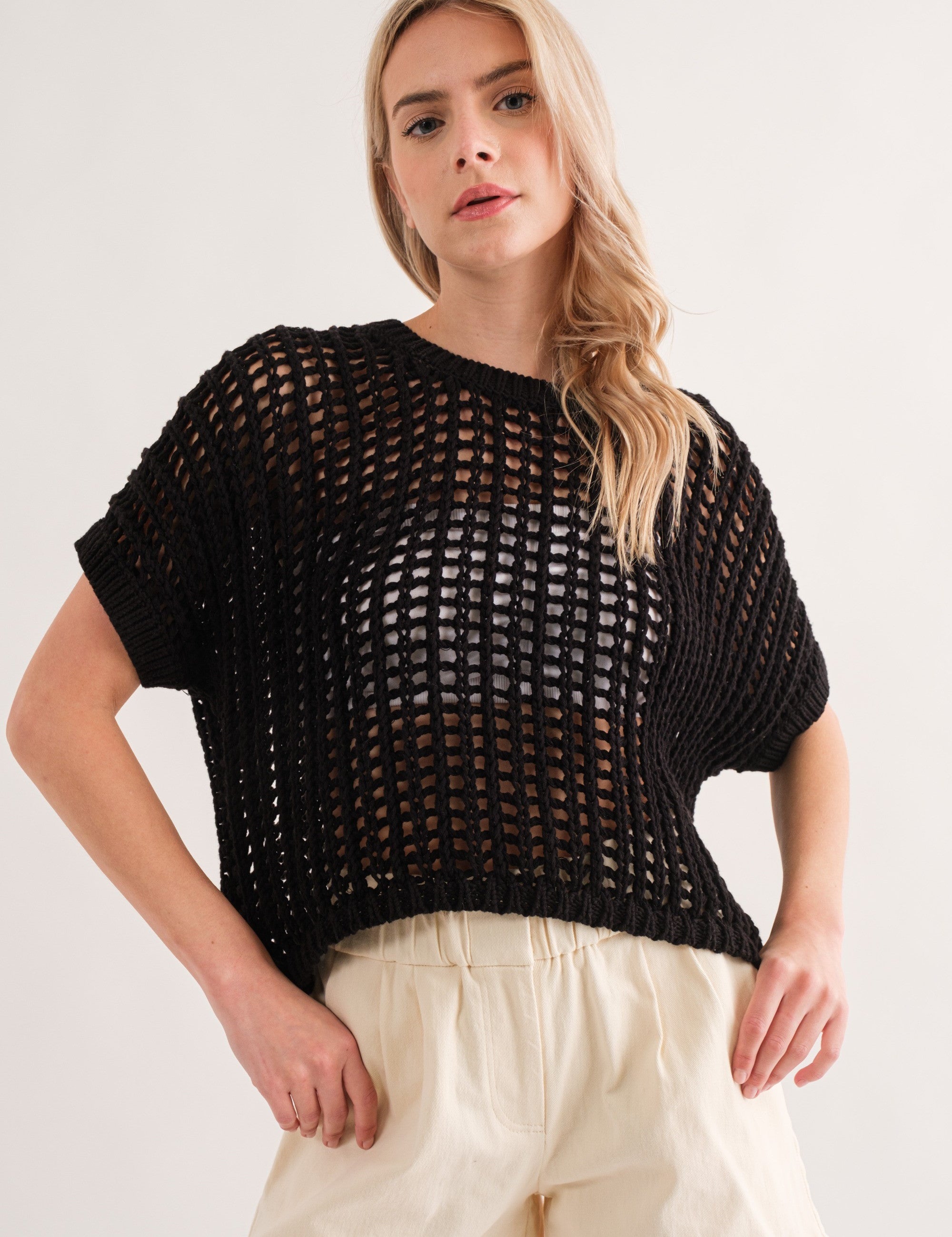Sahara Mesh Sweater Top - alldeserved.com