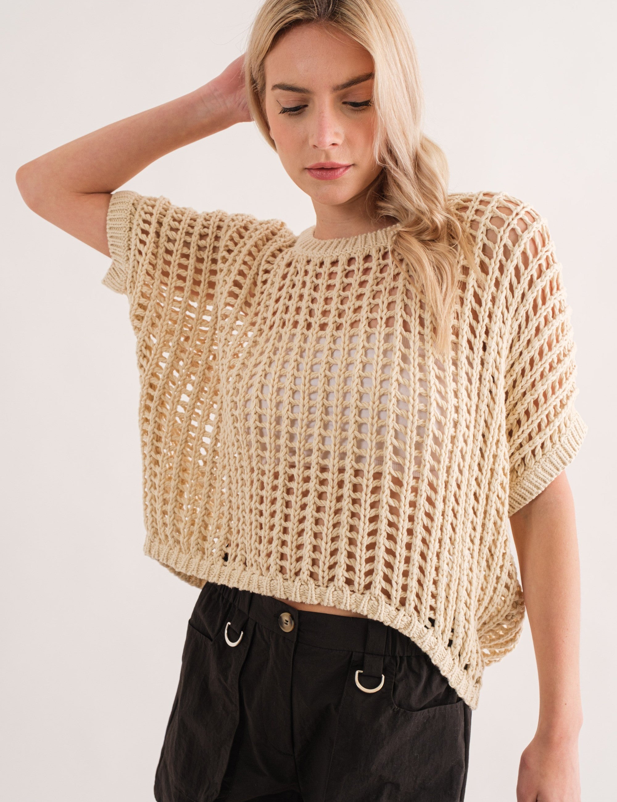 Sahara Mesh Sweater Top - alldeserved.com