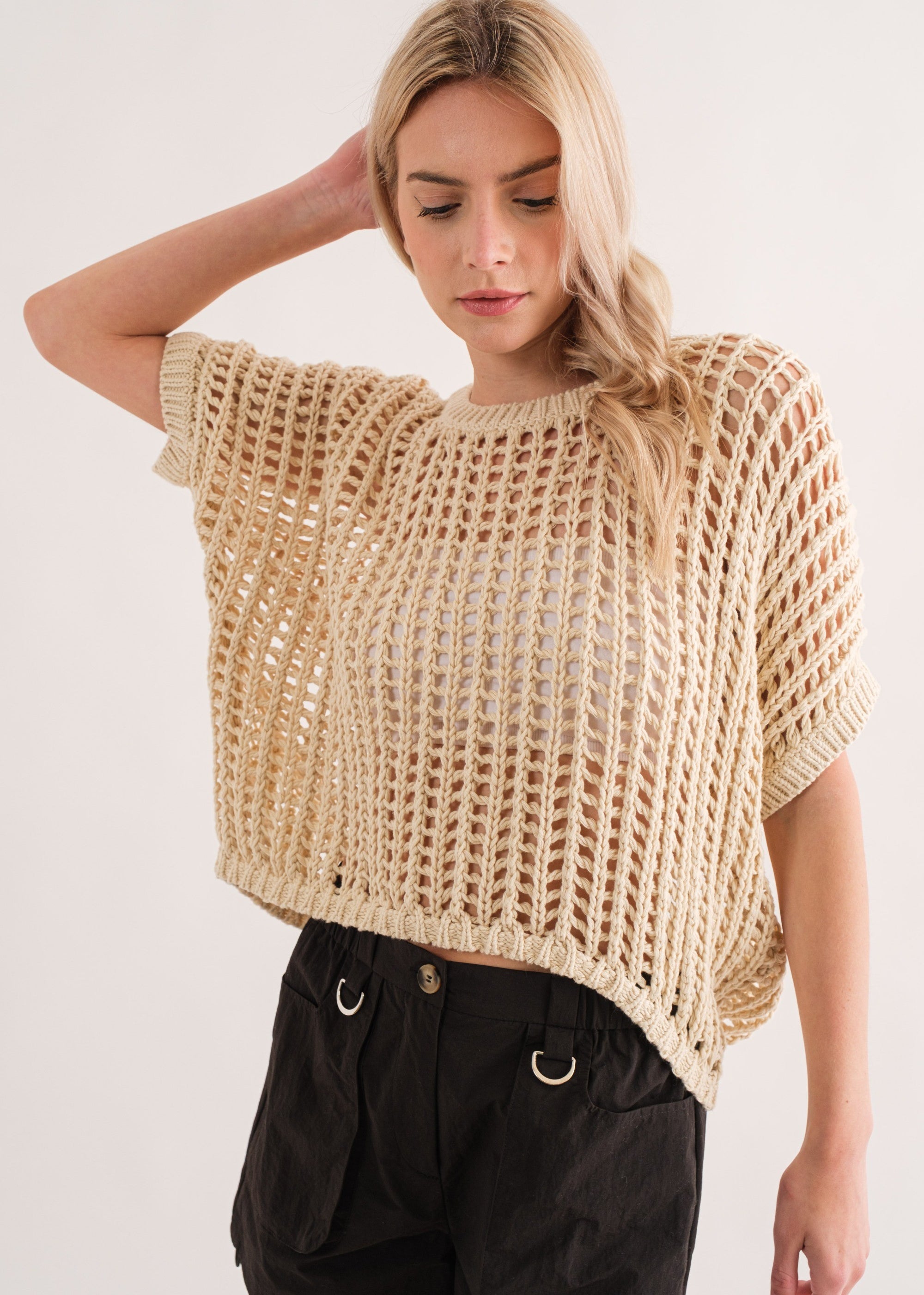 Sahara Mesh Sweater Top - alldeserved.com