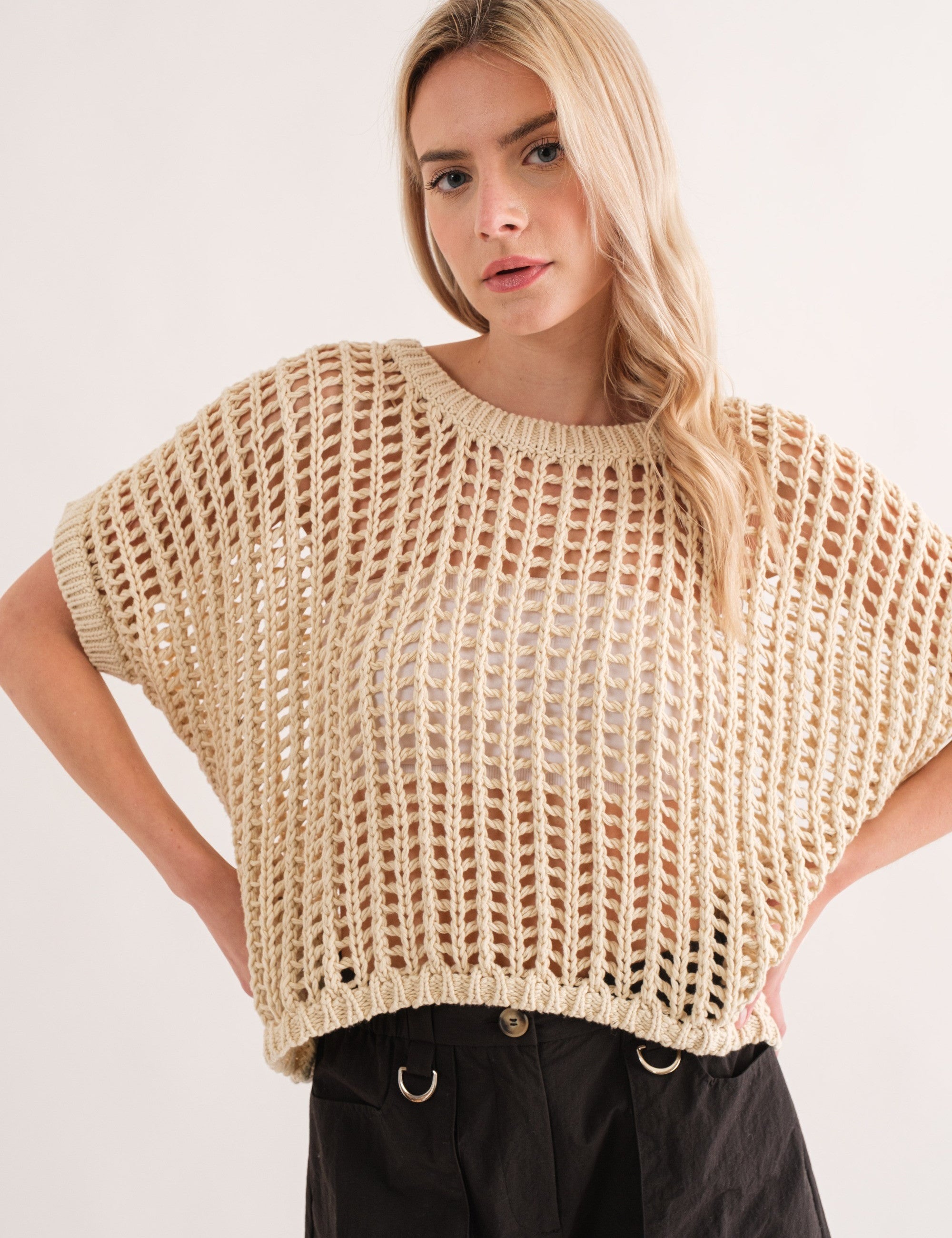 Sahara Mesh Sweater Top - alldeserved.com
