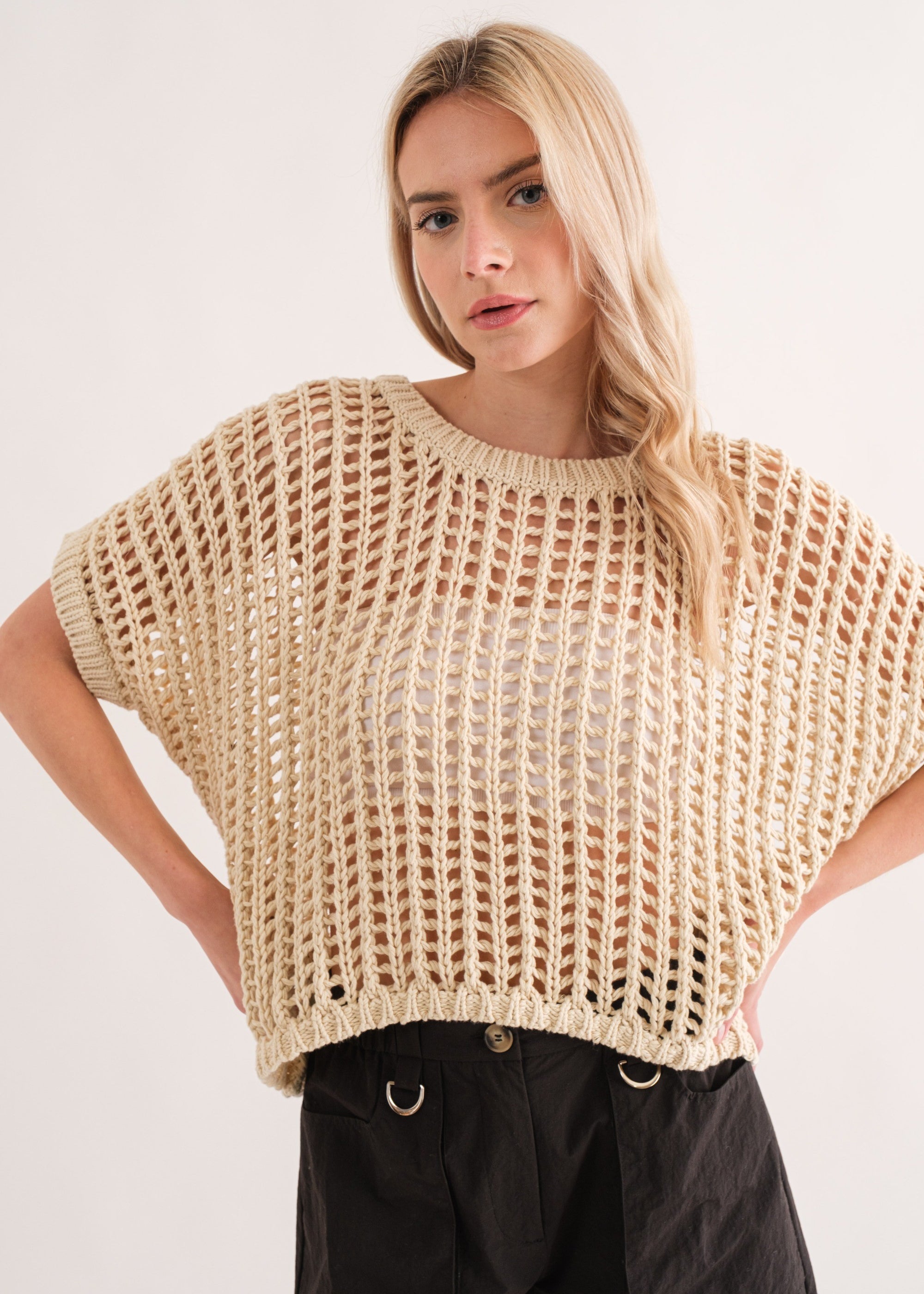 Sahara Mesh Sweater Top - alldeserved.com