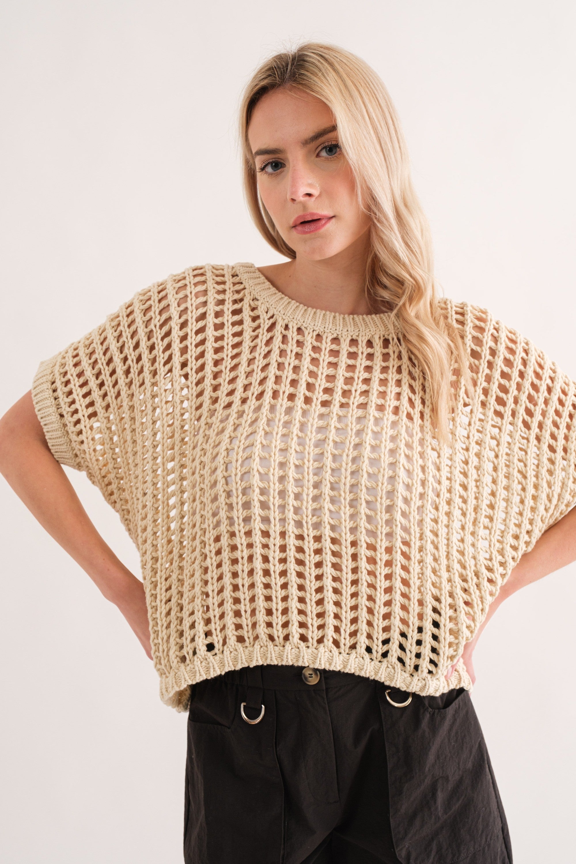 Sahara Mesh Sweater Top - alldeserved.com