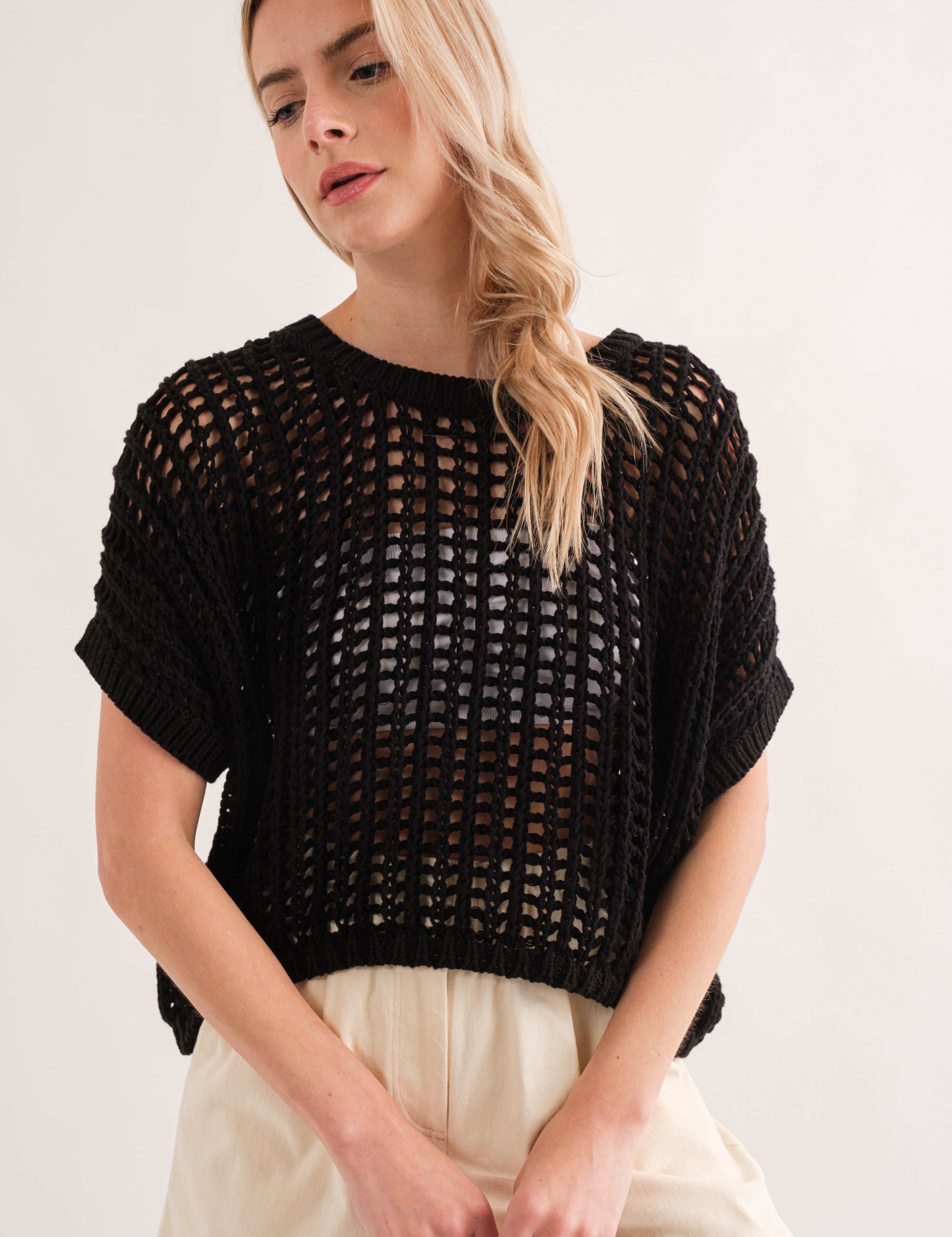Sahara Mesh Sweater Top - alldeserved.com