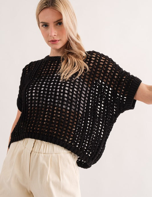 Sahara Mesh Sweater Top - alldeserved.com