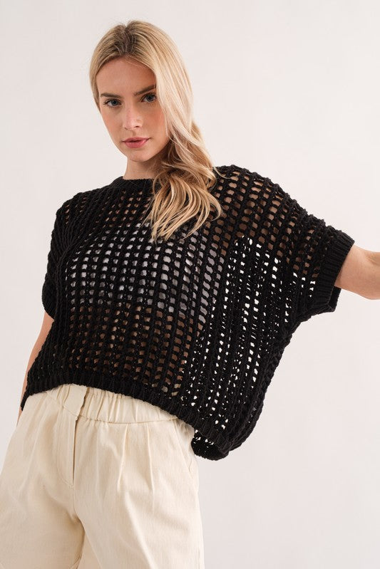 Sahara Mesh Sweater Top - alldeserved.com