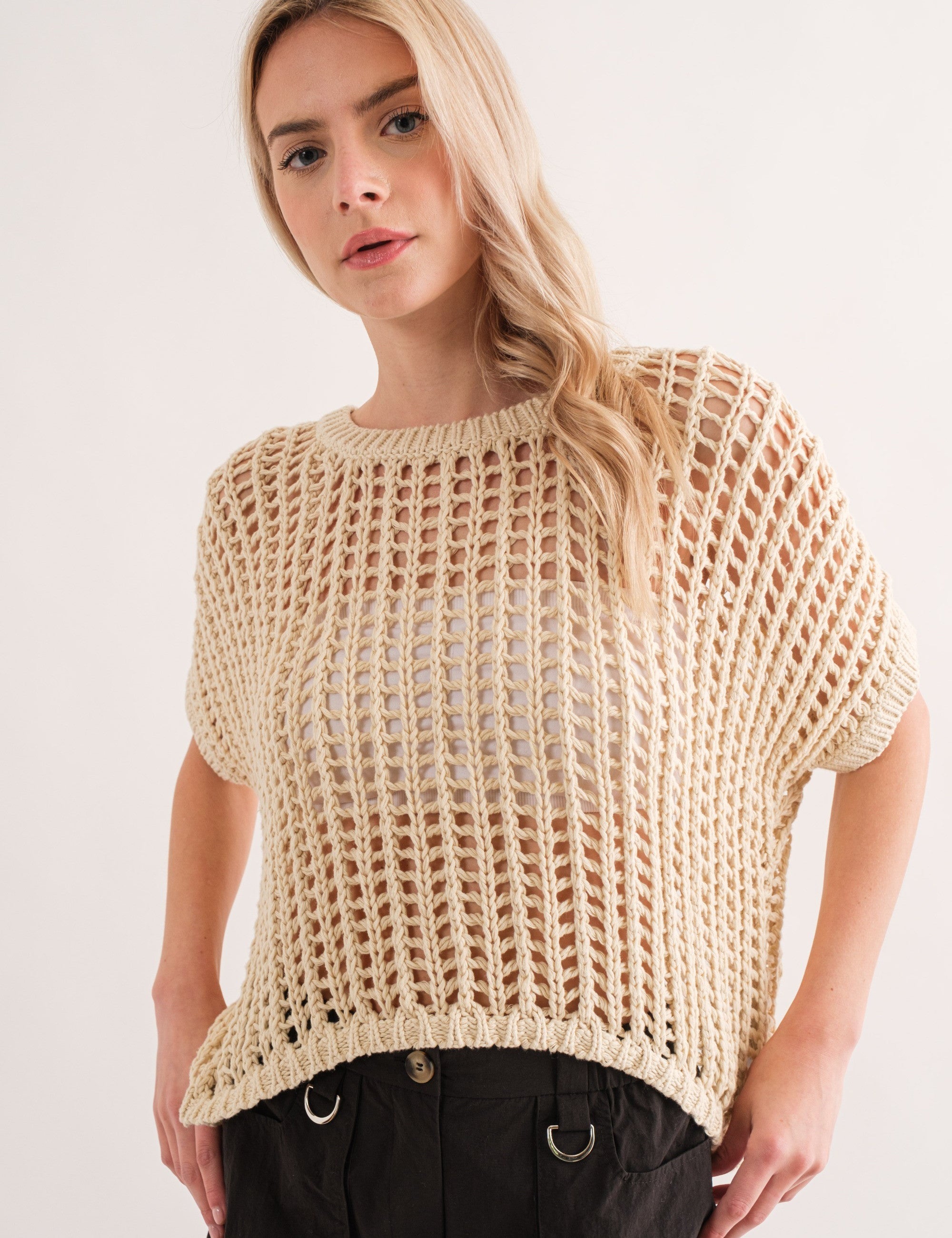 Sahara Mesh Sweater Top - alldeserved.com