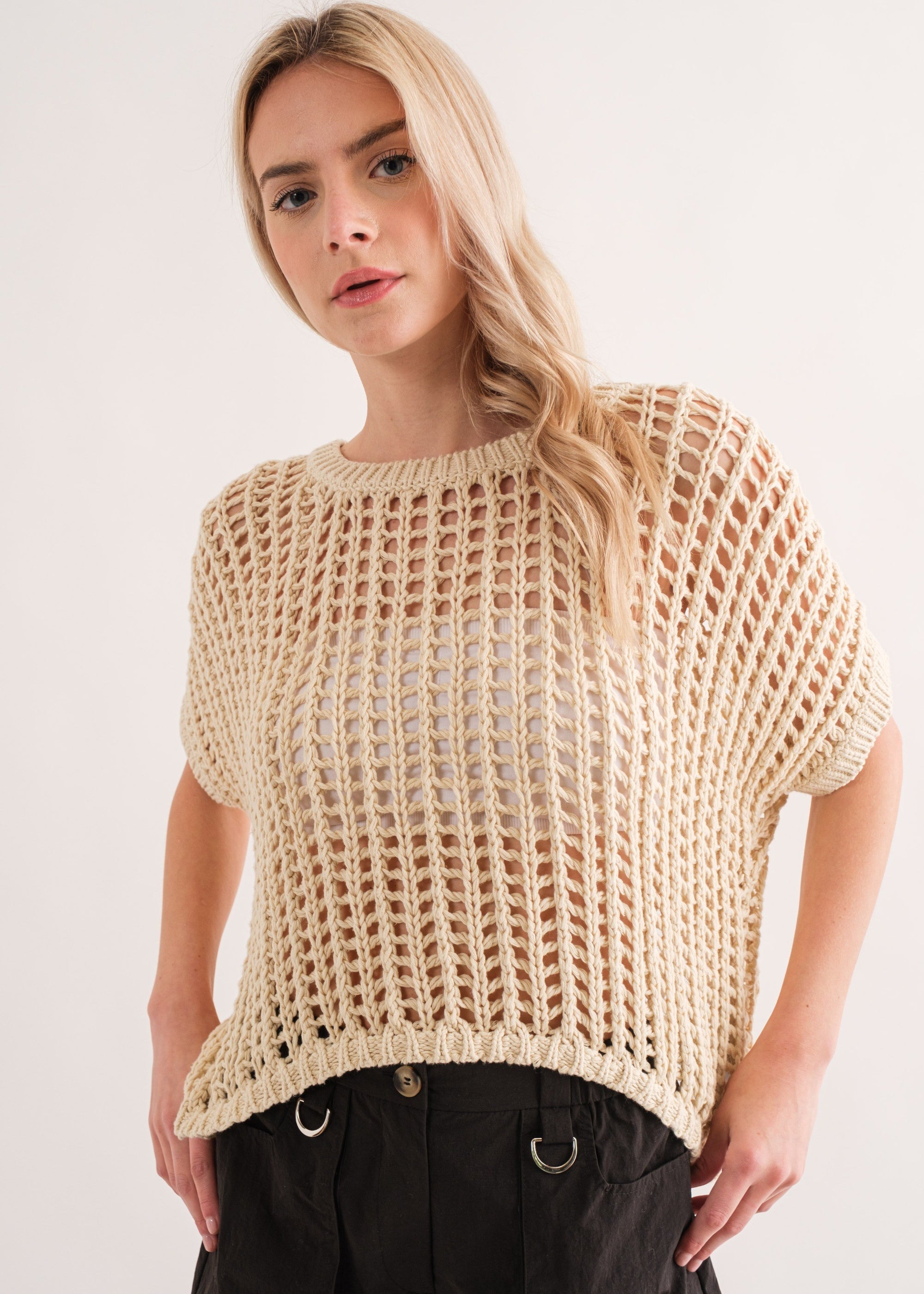 Sahara Mesh Sweater Top - alldeserved.com