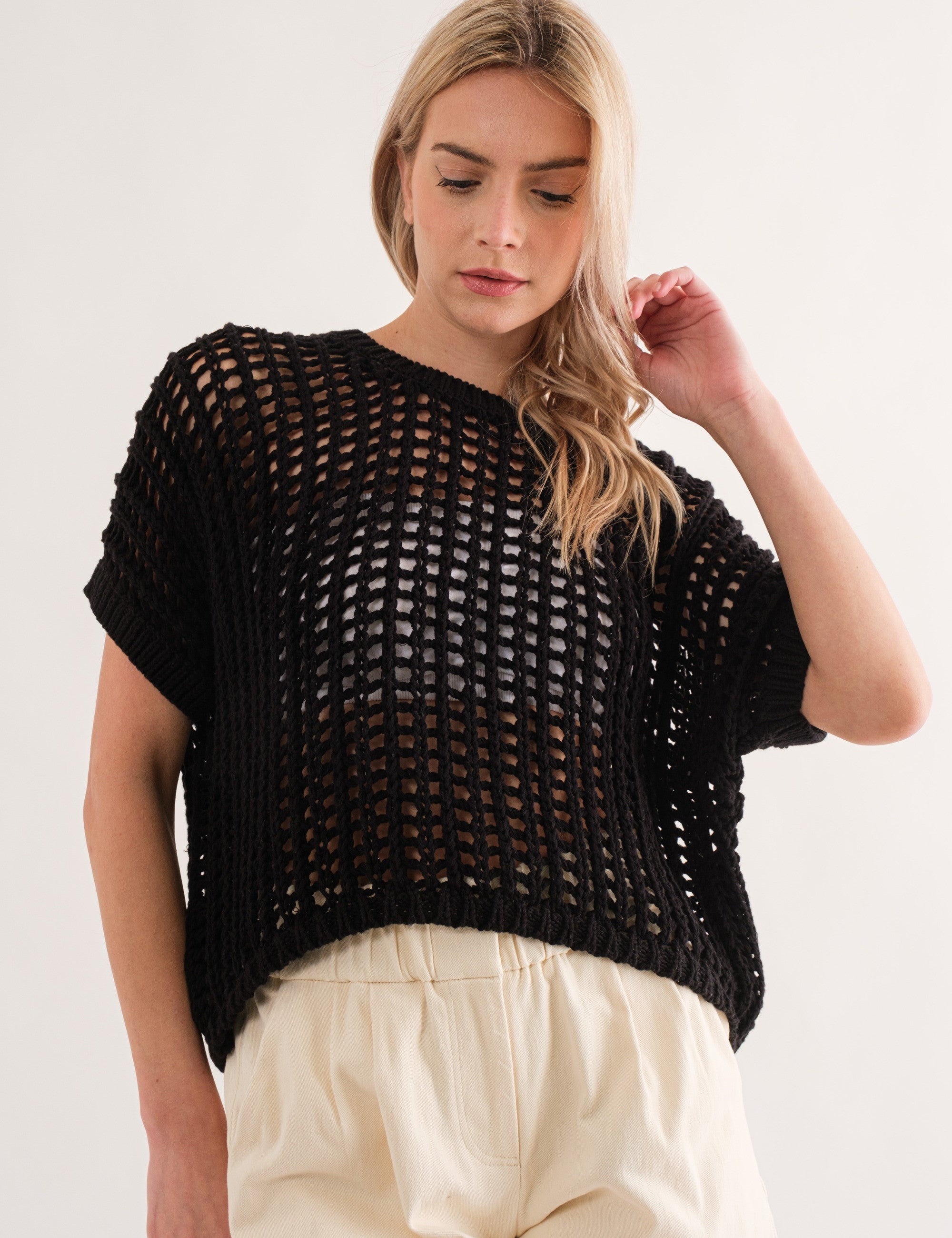 Sahara Mesh Sweater Top - alldeserved.com