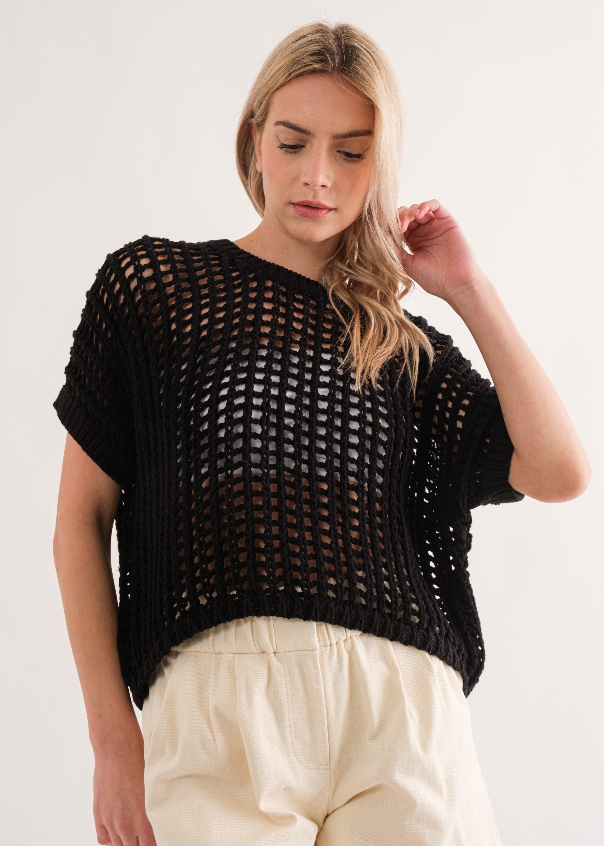 Sahara Mesh Sweater Top - alldeserved.com
