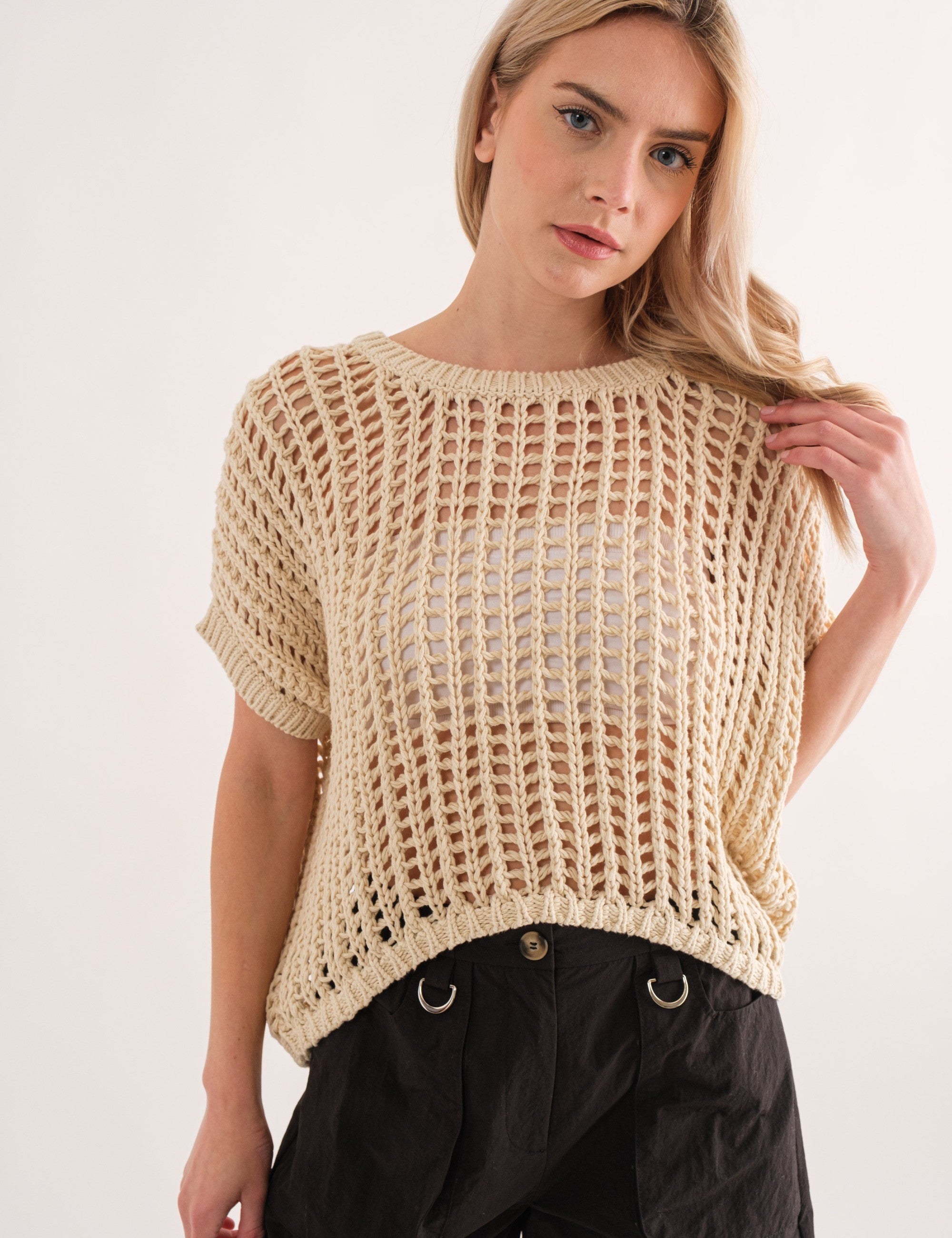 Sahara Mesh Sweater Top - alldeserved.com