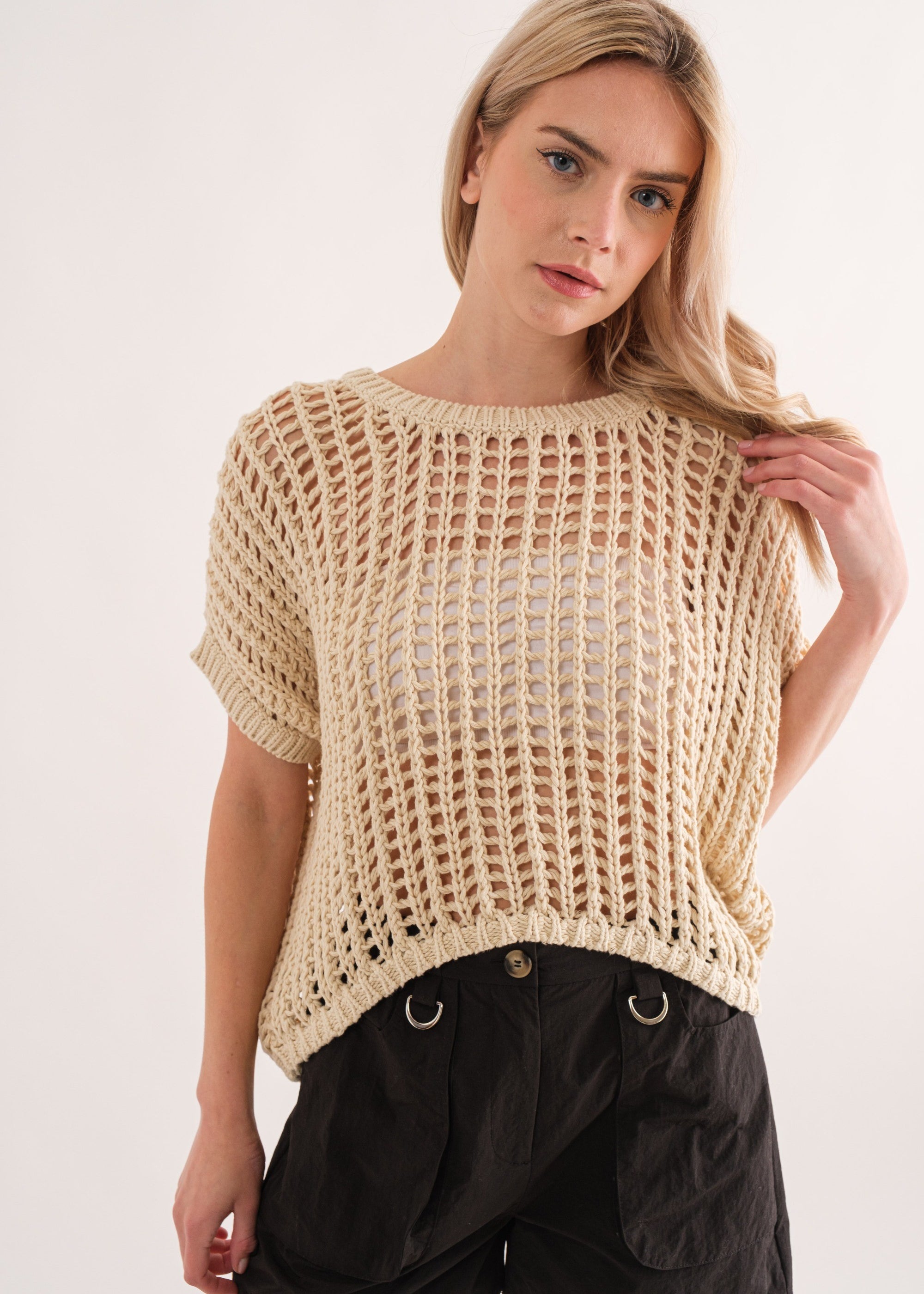 Sahara Mesh Sweater Top - alldeserved.com