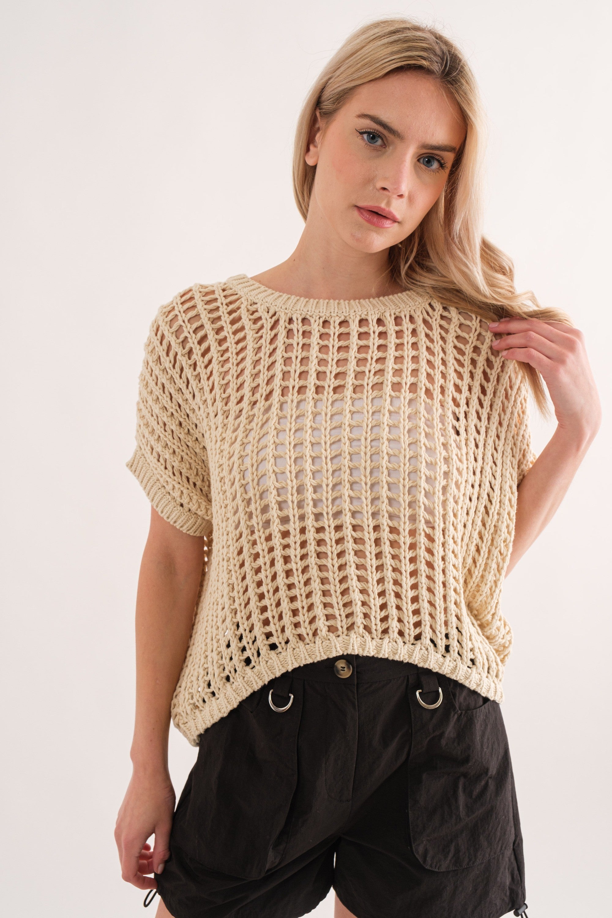 Sahara Mesh Sweater Top - alldeserved.com