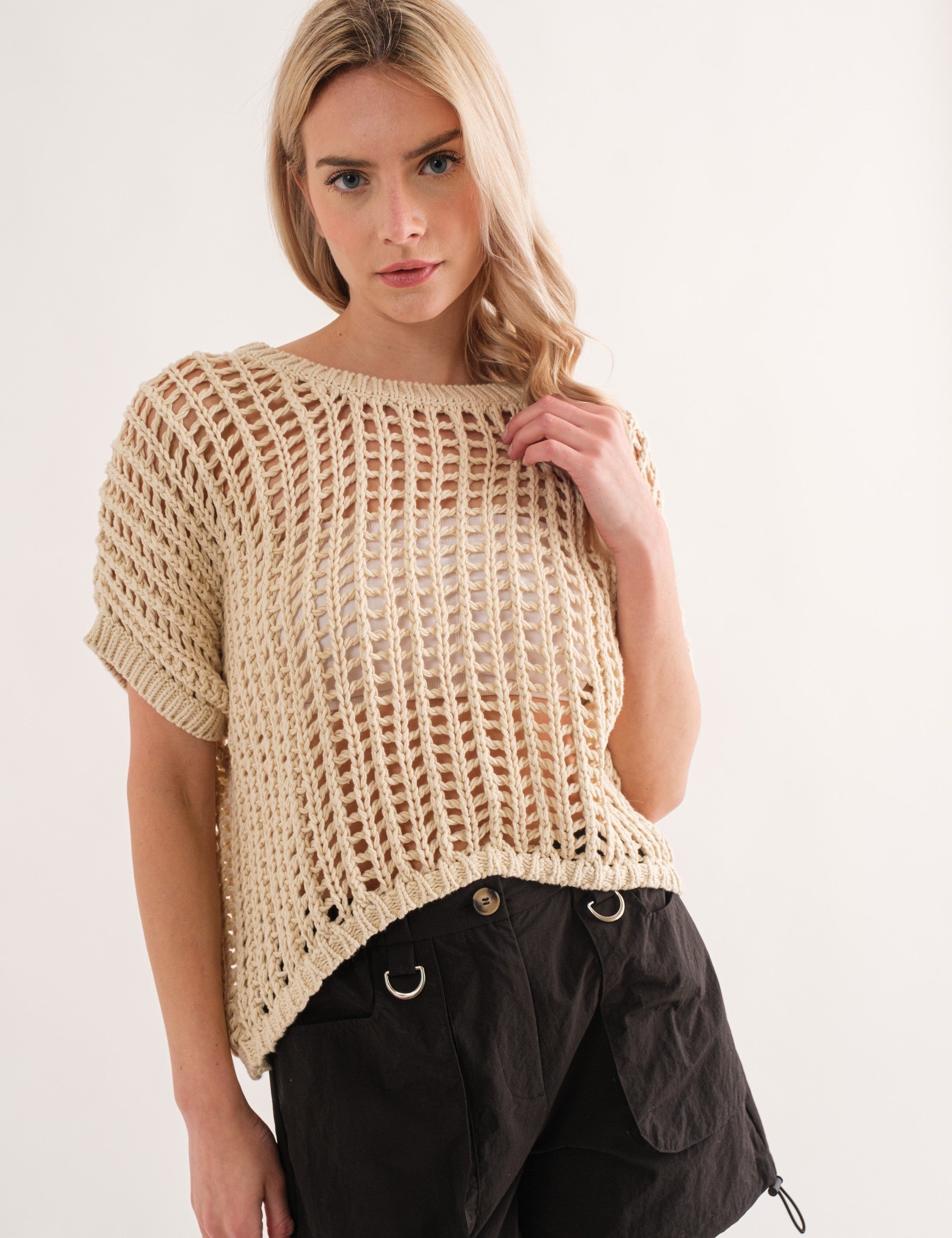 Sahara Mesh Sweater Top - alldeserved.com