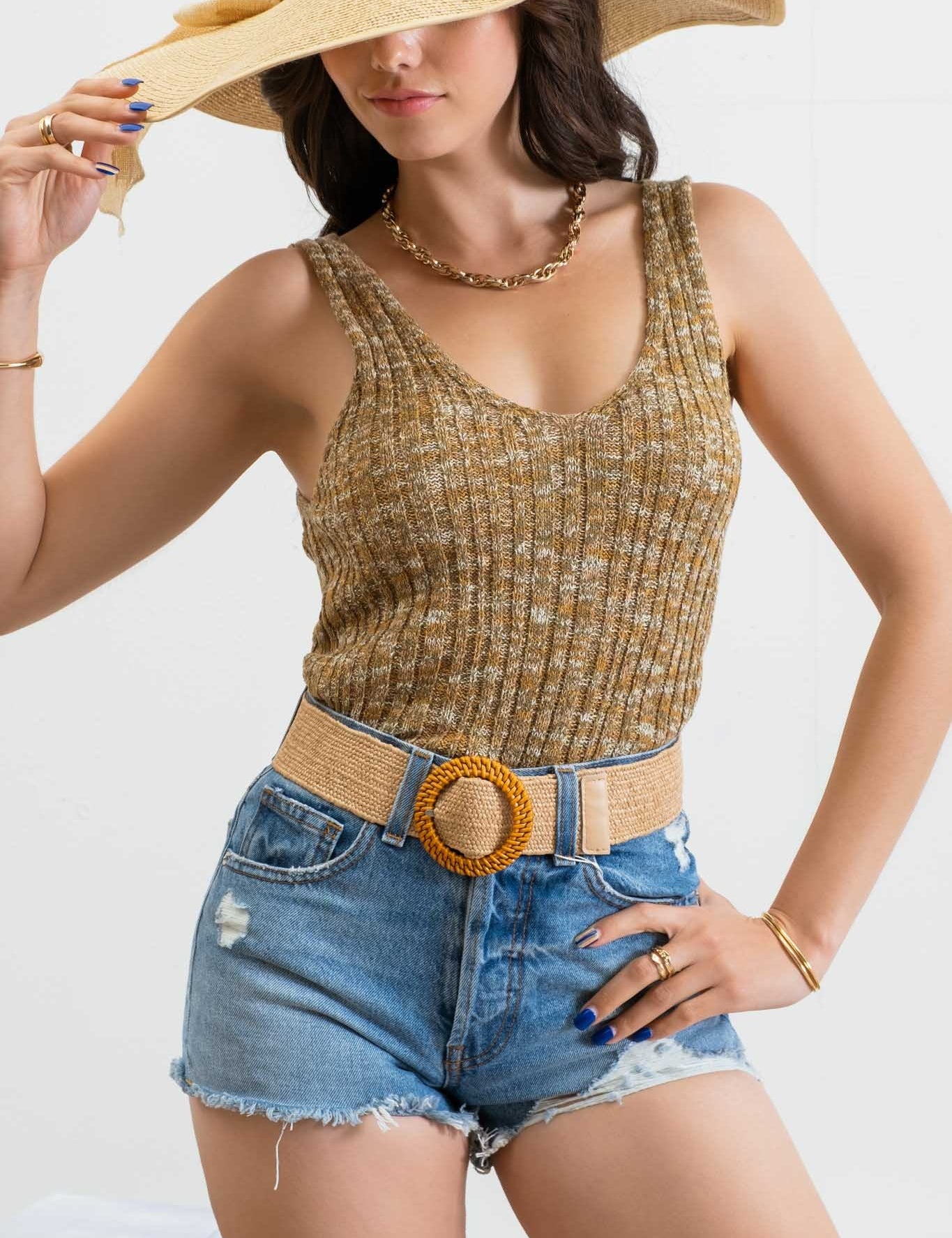 Heather Knit Top - alldeserved.com