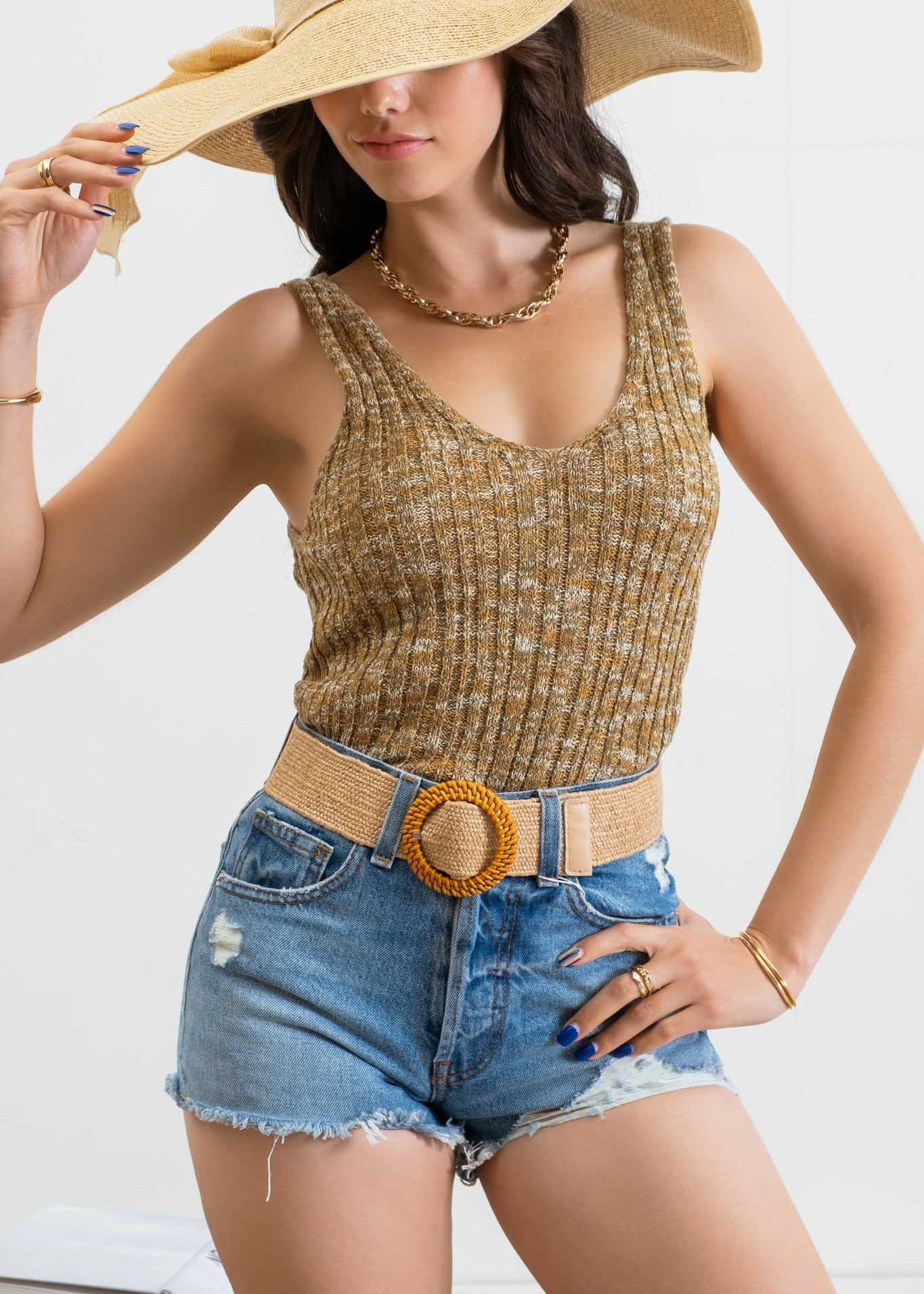 Heather Knit Top - alldeserved.com