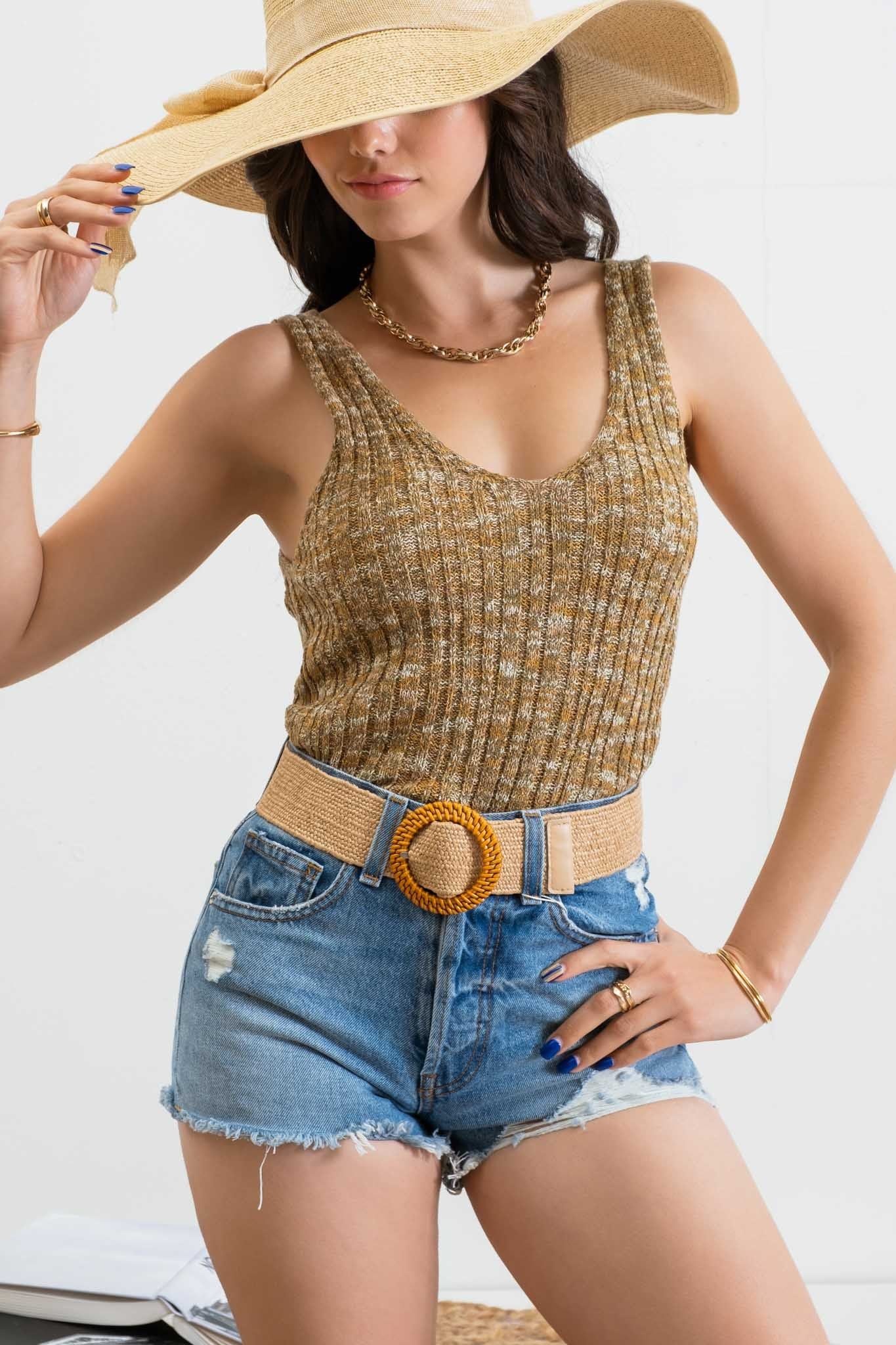 Heather Knit Top - alldeserved.com