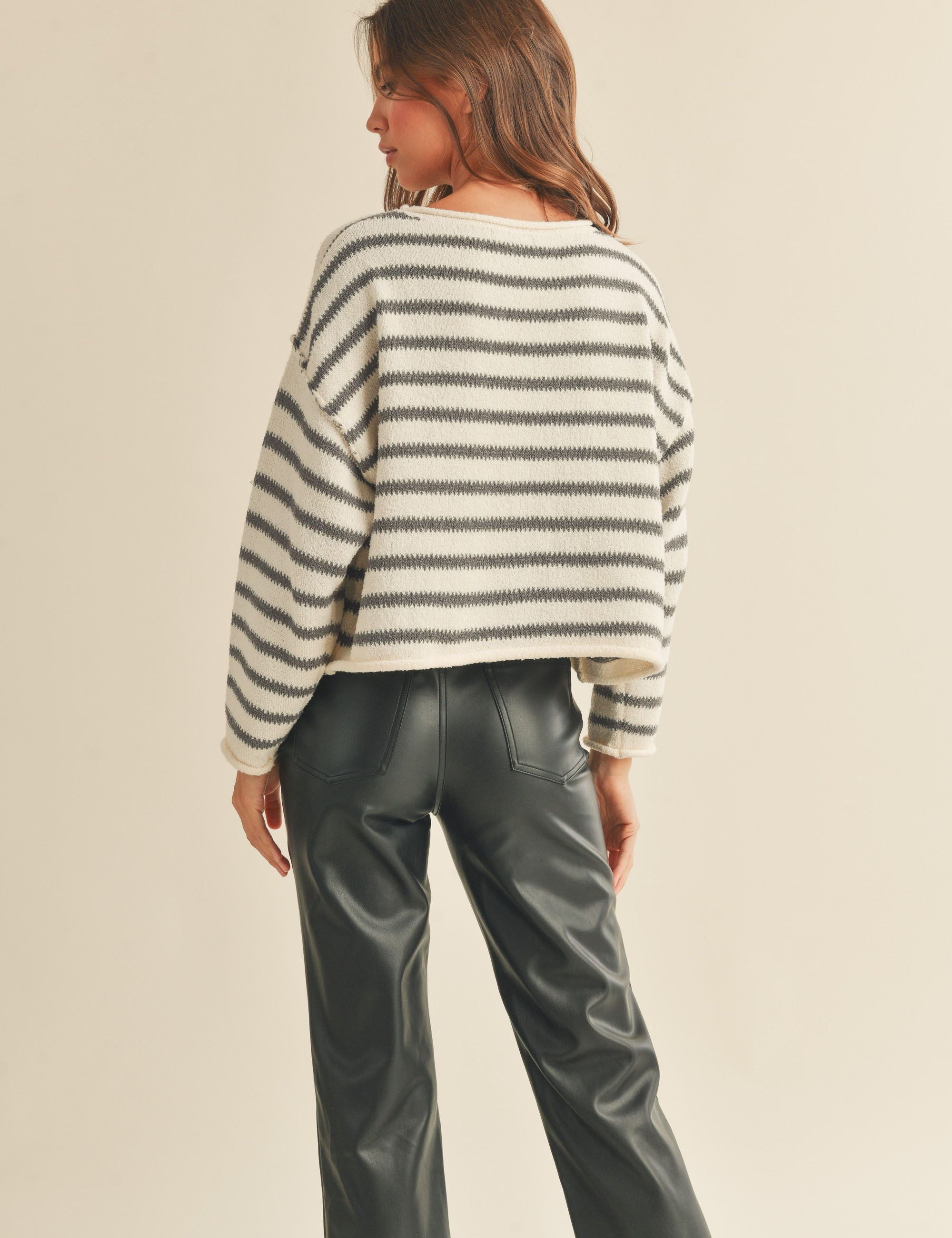 Day to Day Striped Pullover - alldeserved.com