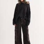 COZY Distressed Loose Pullover Sweater - alldeserved.com