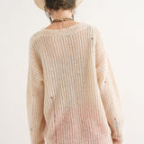 COZY Distressed Loose Pullover Sweater - alldeserved.com
