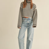 Uptown Striped Pullover - alldeserved.com