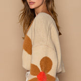 Fuzzy Floral Crop Sweater - alldeserved.com