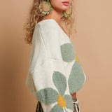 Fuzzy Floral Crop Sweater - alldeserved.com