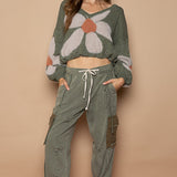 Fuzzy Floral Crop Sweater - alldeserved.com