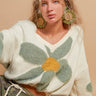 Fuzzy Floral Crop Sweater - alldeserved.com
