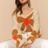Fuzzy Floral Crop Sweater - alldeserved.com