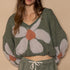 Fuzzy Floral Crop Sweater - alldeserved.com