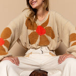 Fuzzy Floral Crop Sweater - alldeserved.com