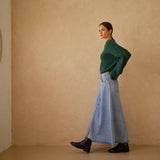Willow Long A-line Denim Skirt - alldeserved.com