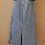 Willow Long A-line Denim Skirt - alldeserved.com
