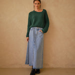 Willow Long A-line Denim Skirt - alldeserved.com