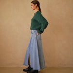 Willow Long A-line Denim Skirt - alldeserved.com