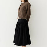 Hayes Crew Neck Button-Down Cardigan - Mocha