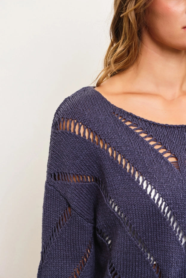 Frankie Mesh Cropped Sweater - alldeserved.com
