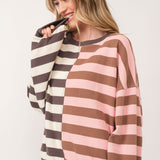 Uptown Essentials Double Stripe Sweatshirt - alldeserved.com