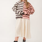 Uptown Essentials Double Stripe Sweatshirt - alldeserved.com