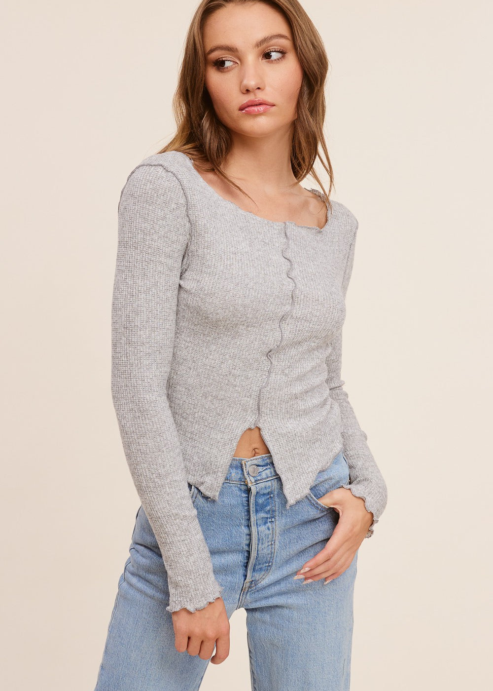 Make It Easy Long-Sleeve Top - alldeserved.com