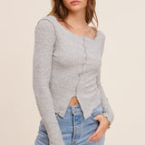 Make It Easy Long-Sleeve Top - alldeserved.com