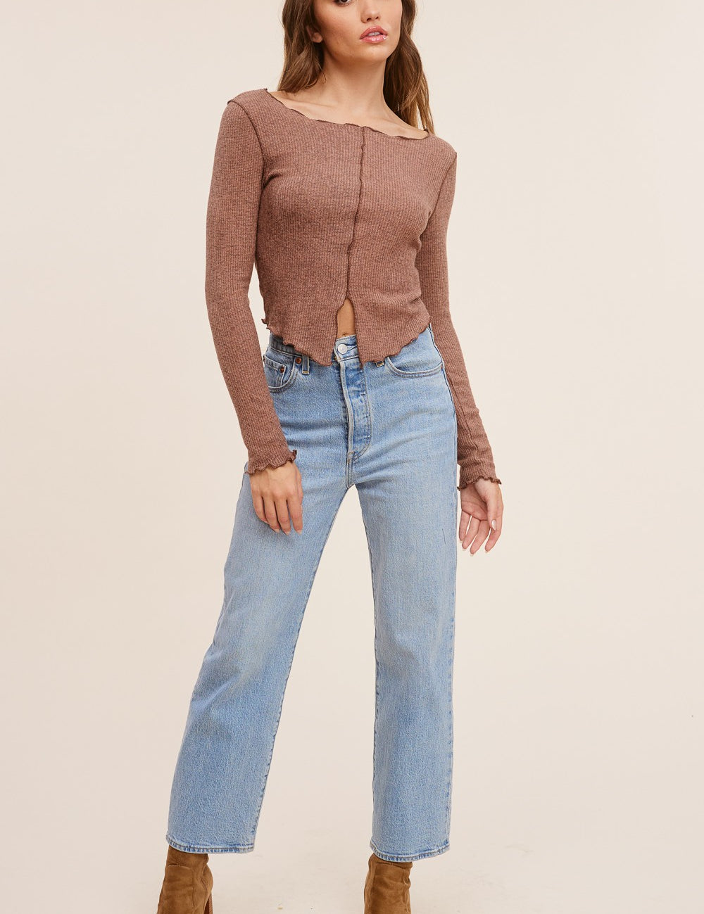 Make It Easy Long-Sleeve Top - alldeserved.com