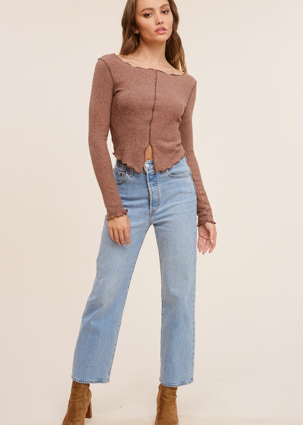 Make It Easy Long-Sleeve Top - alldeserved.com