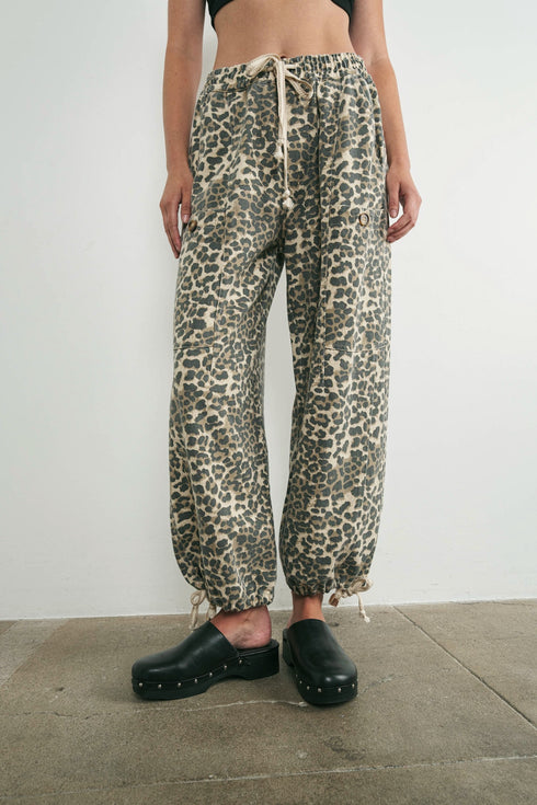 Malibu Leopard Print Pull-On Pants