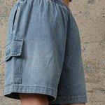 Effie Denim Cargo Shorts - alldeserved.com