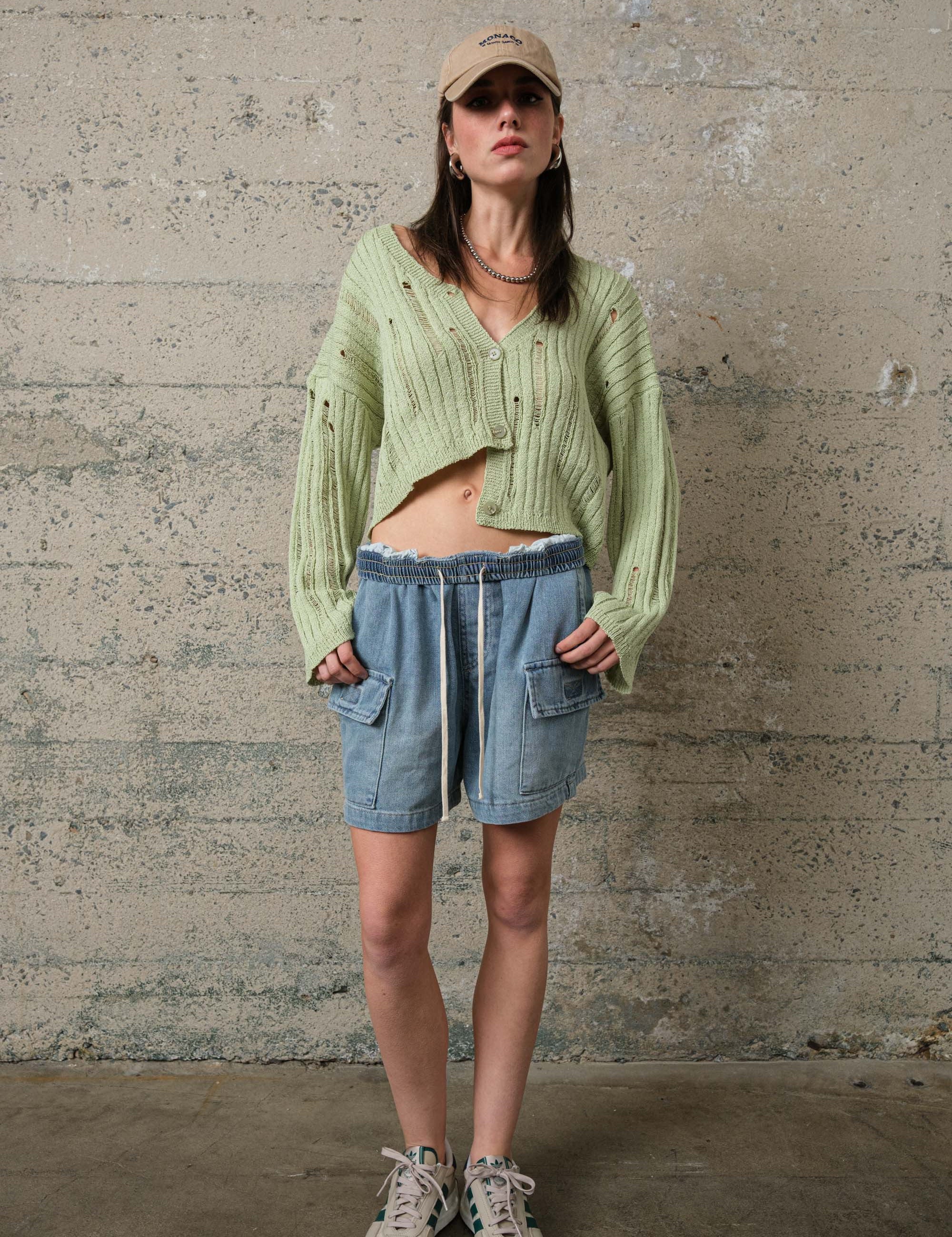 Effie Denim Cargo Shorts - alldeserved.com