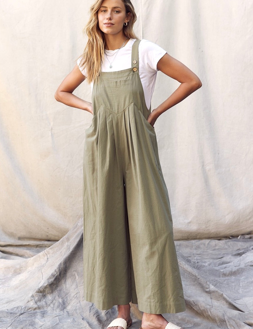 In My Dreams Wide Leg Cotton Jumpsuit - alldeserved.com