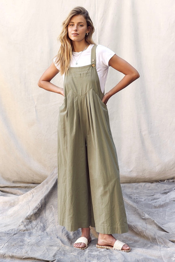 In My Dreams Wide Leg Cotton Jumpsuit - alldeserved.com