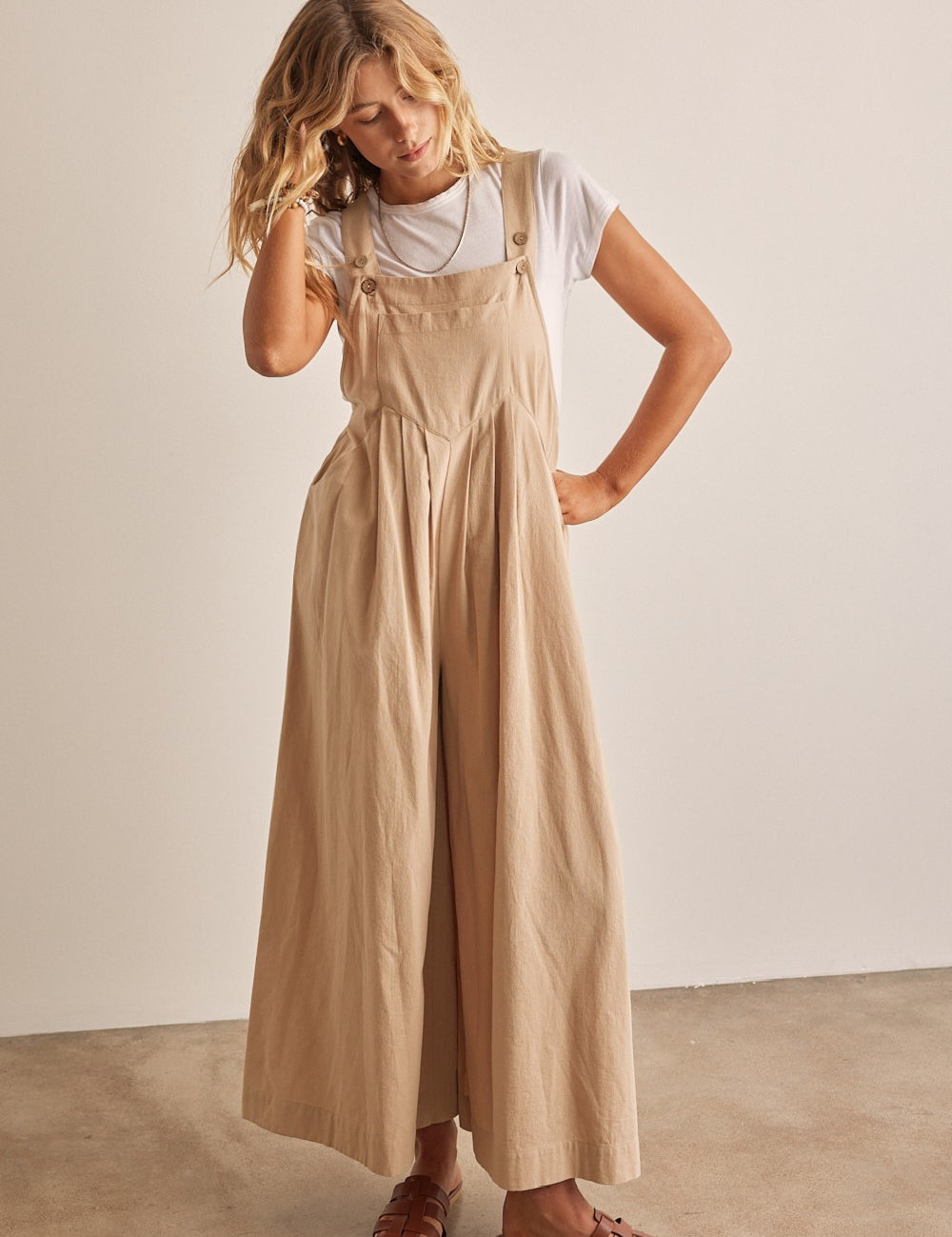 In My Dreams Wide Leg Cotton Jumpsuit - alldeserved.com