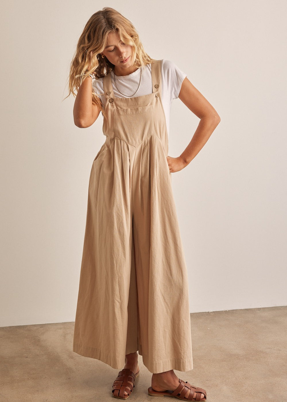 In My Dreams Wide Leg Cotton Jumpsuit - alldeserved.com